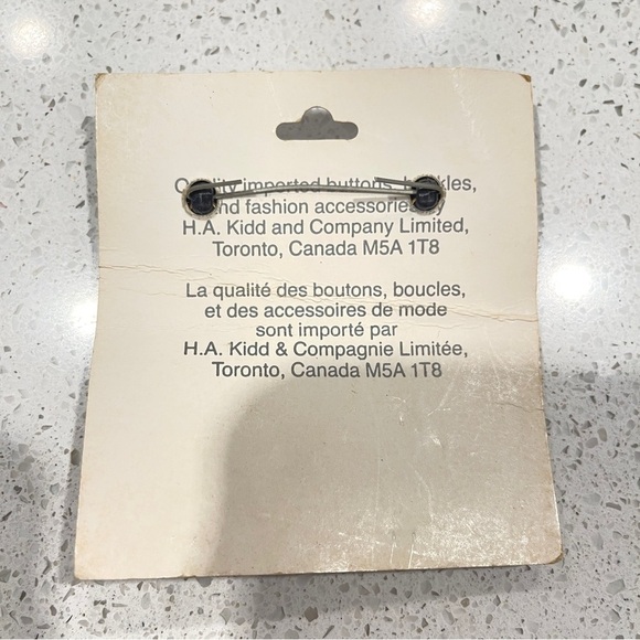 NWT Vintage Elan Chain Double Brooch Black - Picture 4 of 5